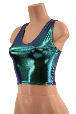 Racerback Crop Tank in Scarab