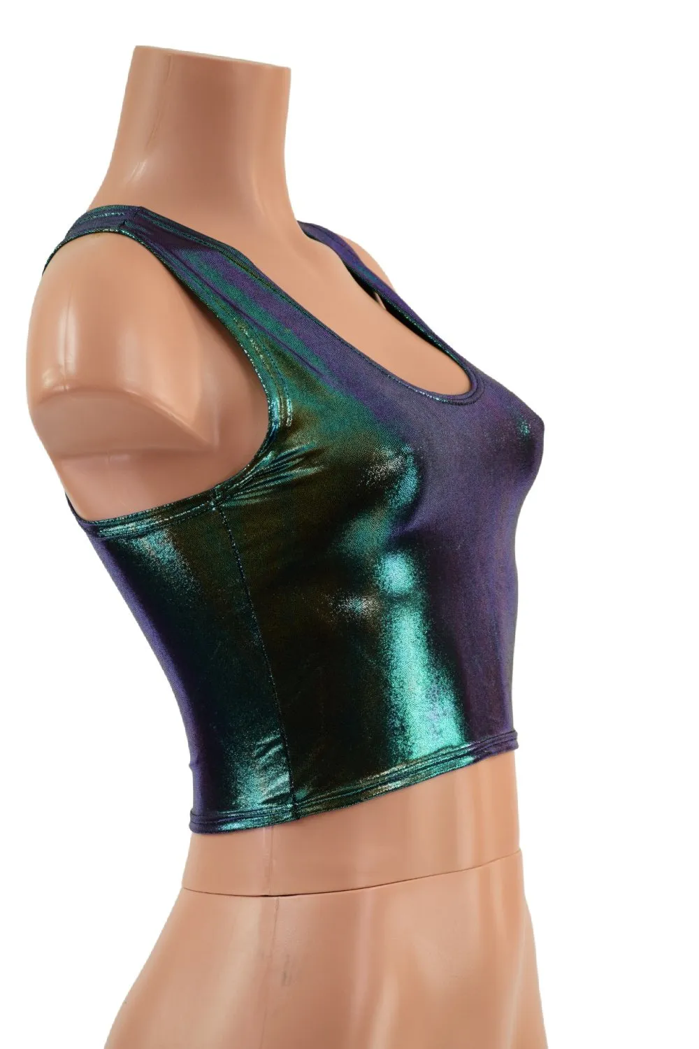 Racerback Crop Tank in Scarab