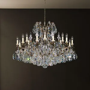 Renaissance 19 Light Black Chandelier with Heritage Crystal