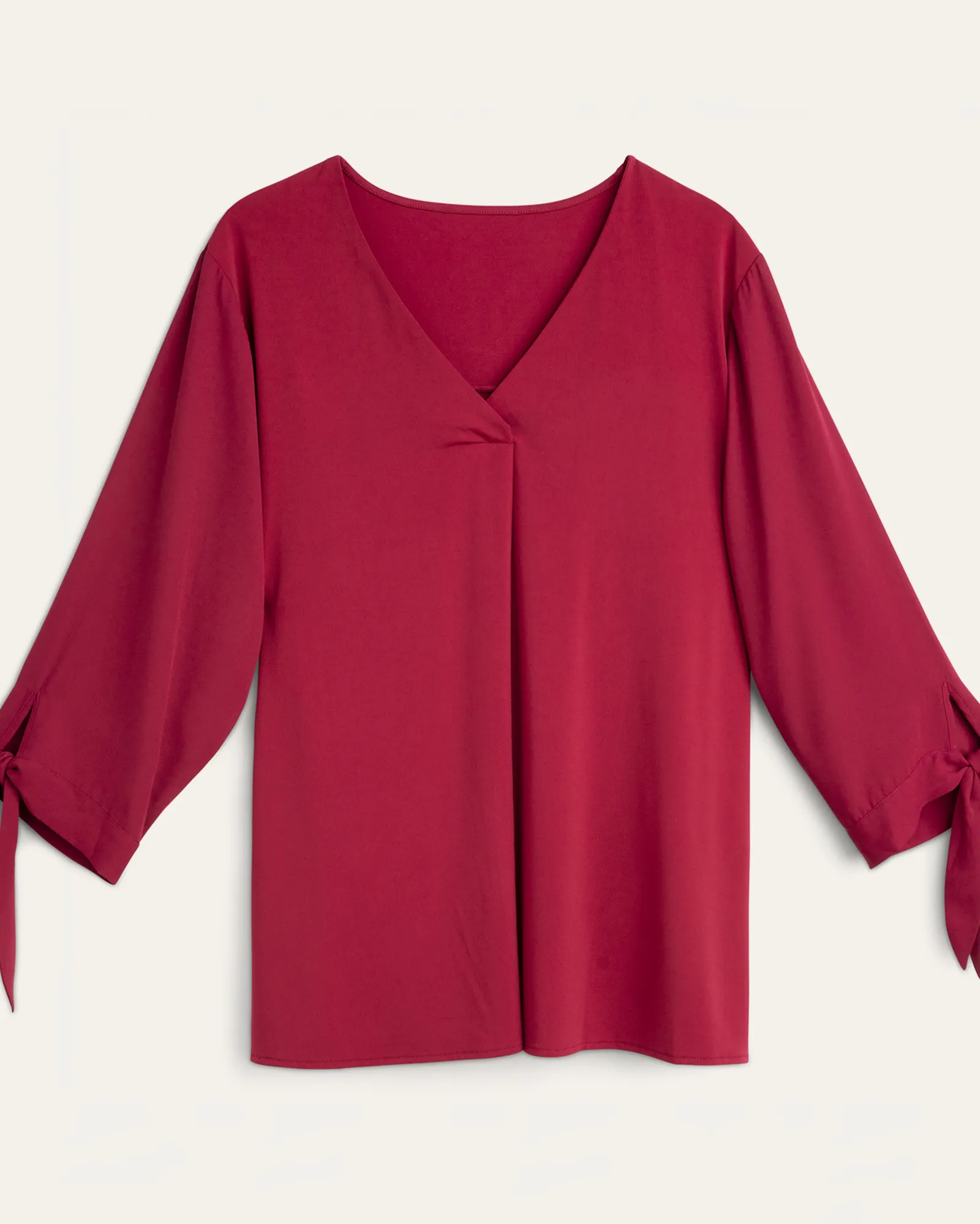 Roberta Pleated Blouse | Burgundy