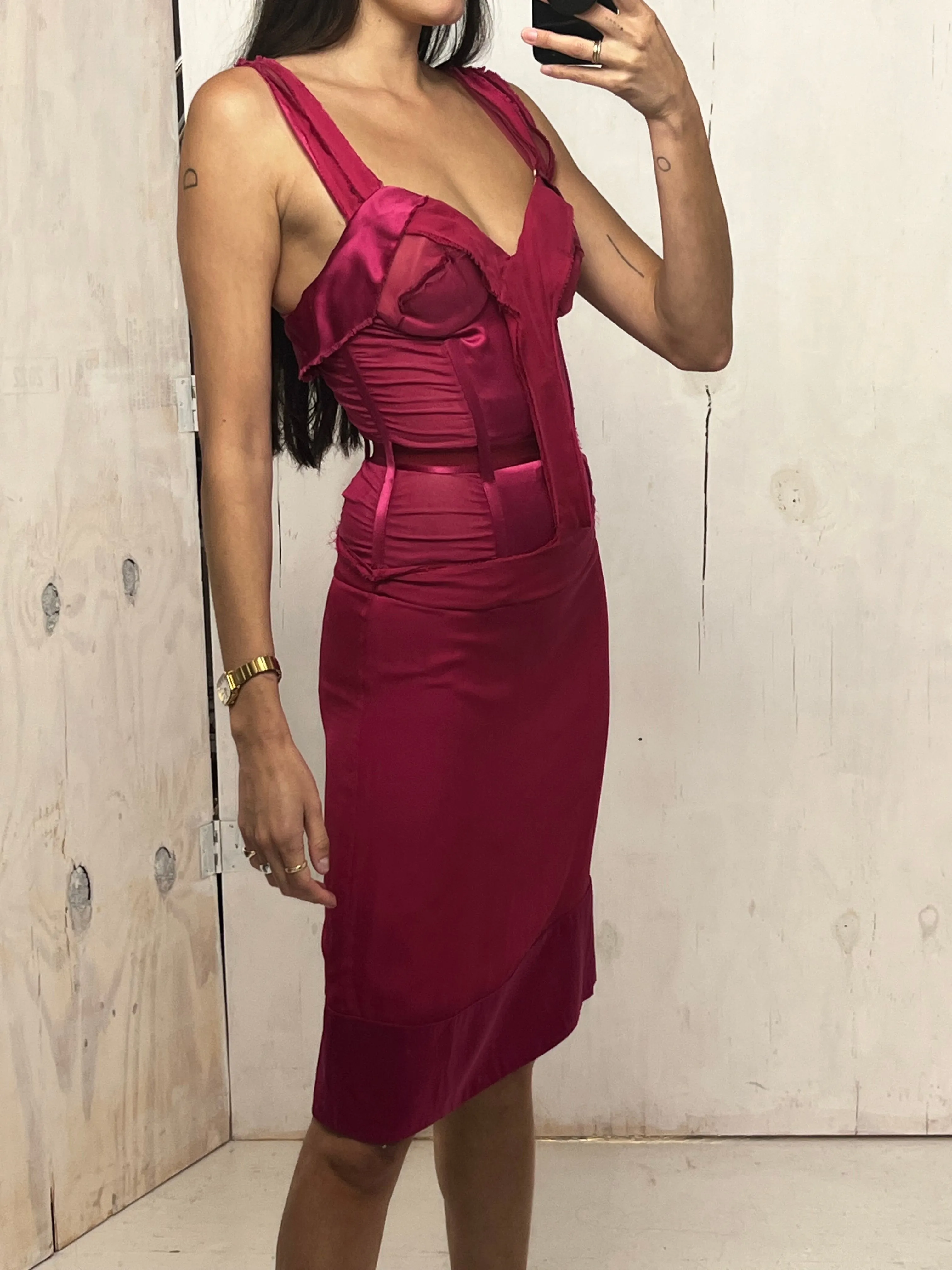 Stella McCartney F/W 2003 Silk Corset Dress RTV