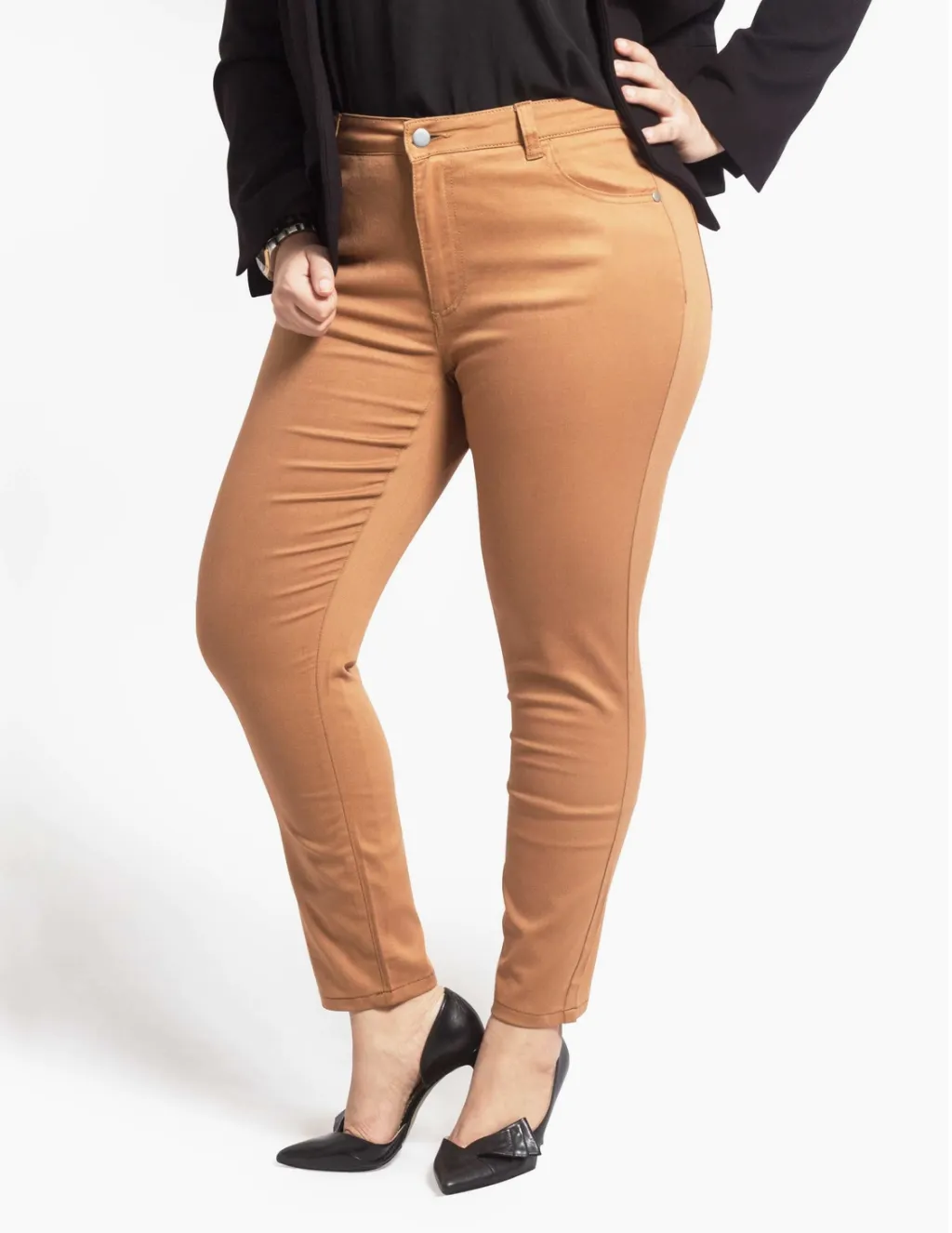 Stretch Curvy Fit Ankle Pants