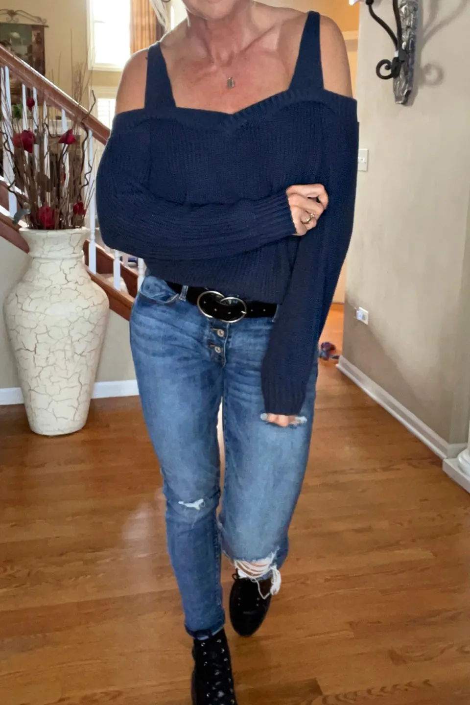 Sundown Blue Cold Colder Blue Sweater