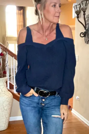 Sundown Blue Cold Colder Blue Sweater