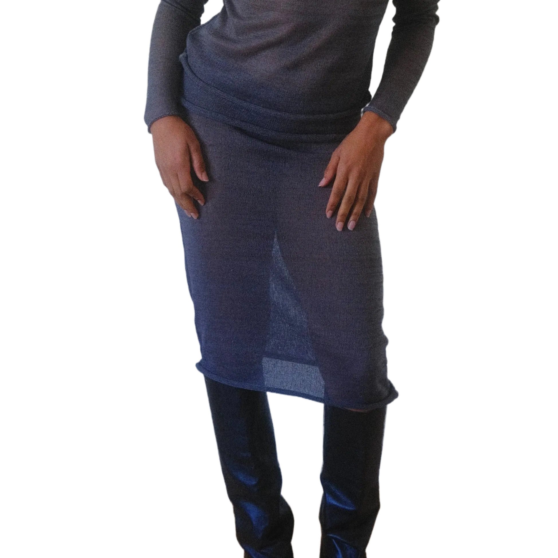 The Gray Knit Sweater Skirt (XS-XL)