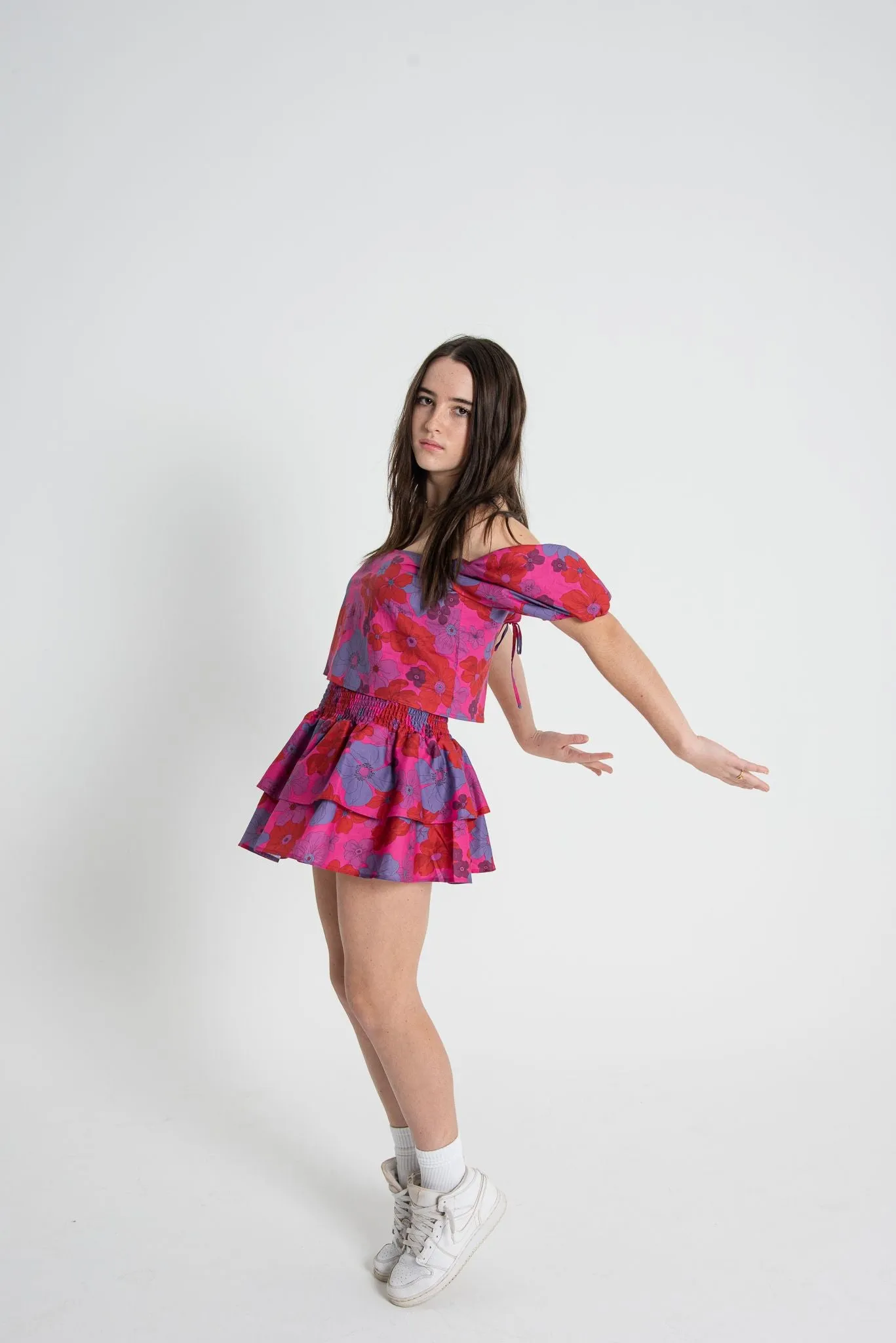 The Jules Mini - Fall Pink 70's Floral