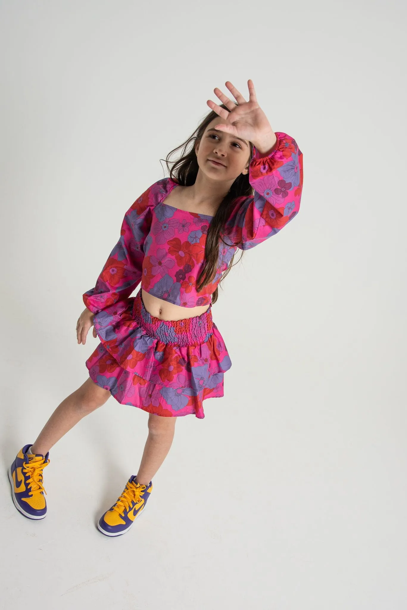 The Jules Mini - Fall Pink 70's Floral