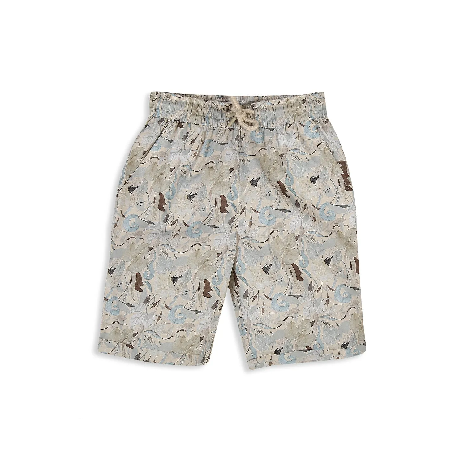 Tropical Print Clothing Set - Light Blue