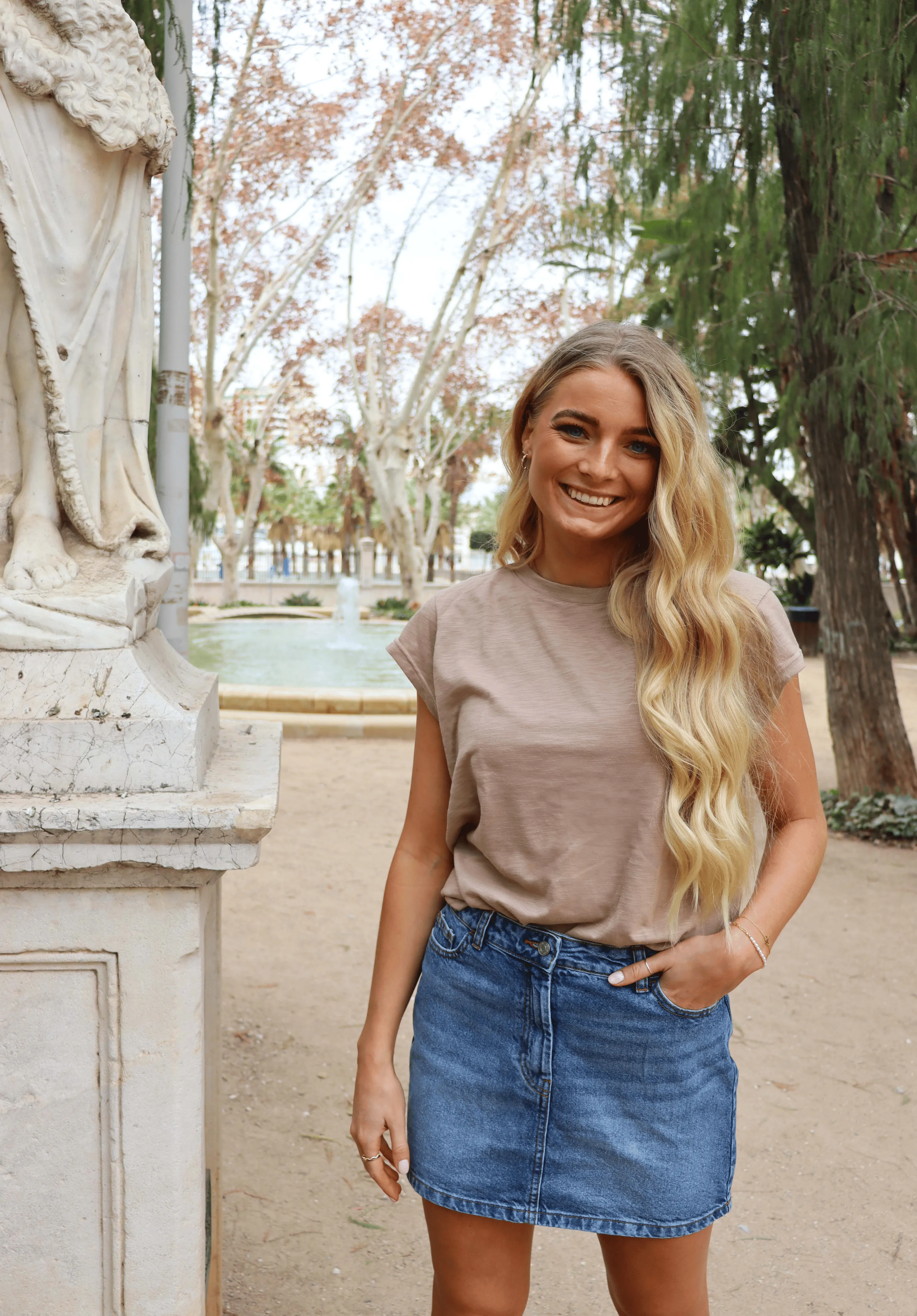 ULLA-TSHIRT - DUSTY LIGHT BROWN