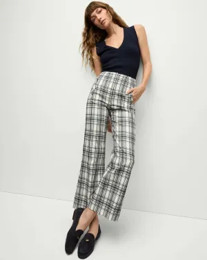Veronica Beard Dova Pant in Ivory/Navy