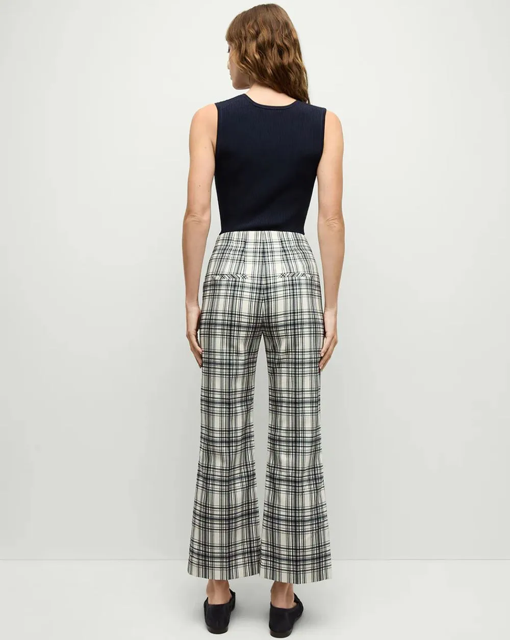 Veronica Beard Dova Pant in Ivory/Navy
