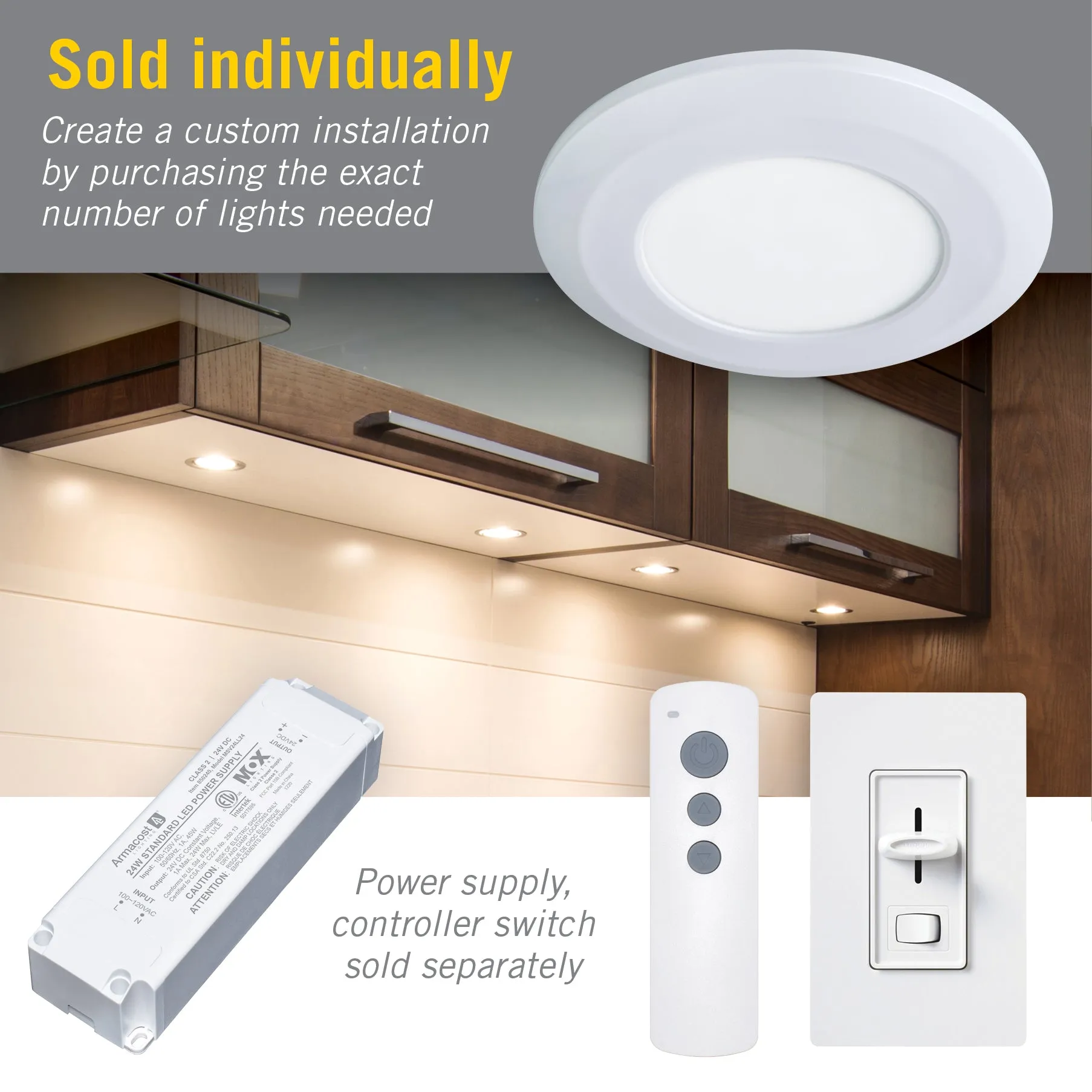 Wafer Thin Under Cabinet LED Puck Light