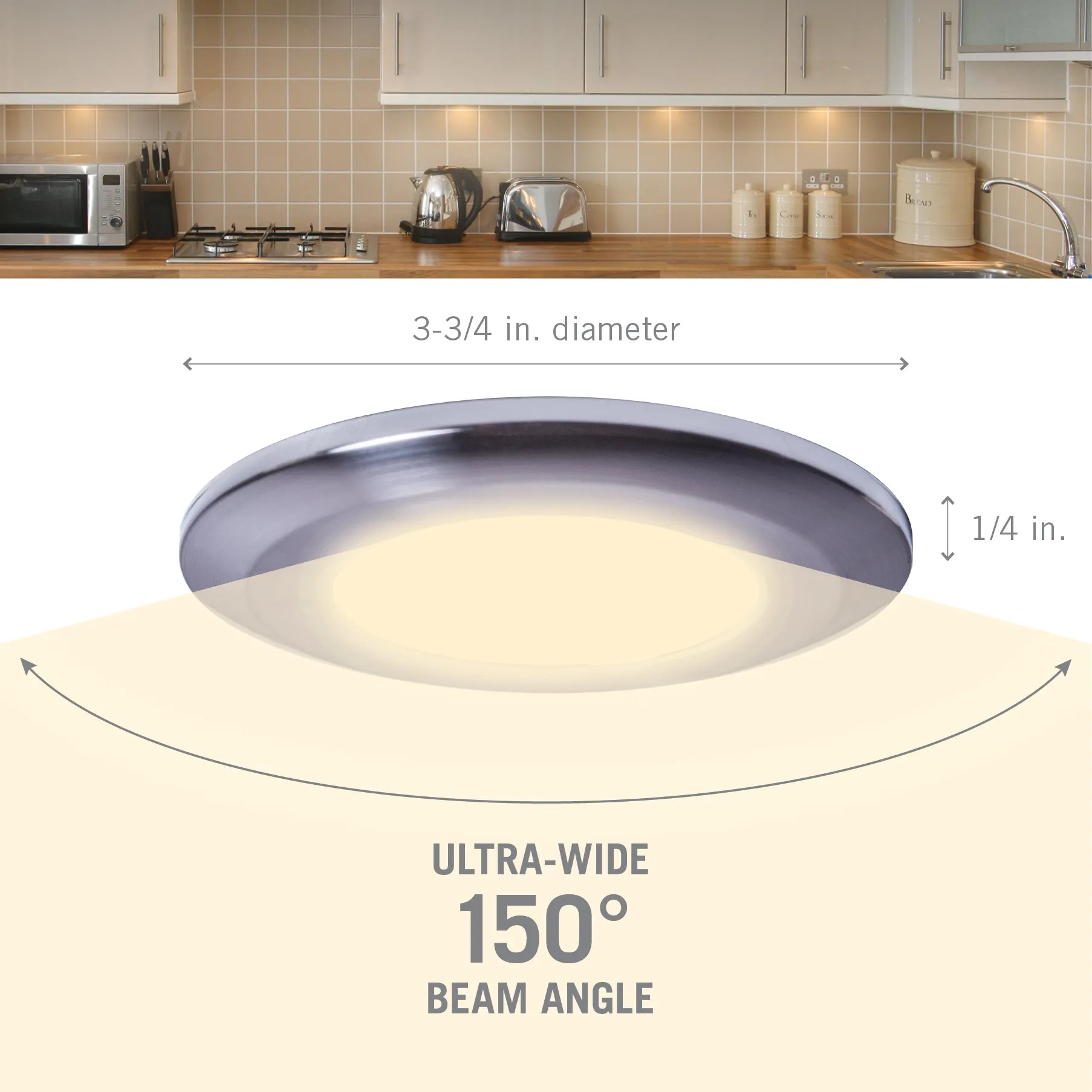 Wafer Thin Under Cabinet LED Puck Light