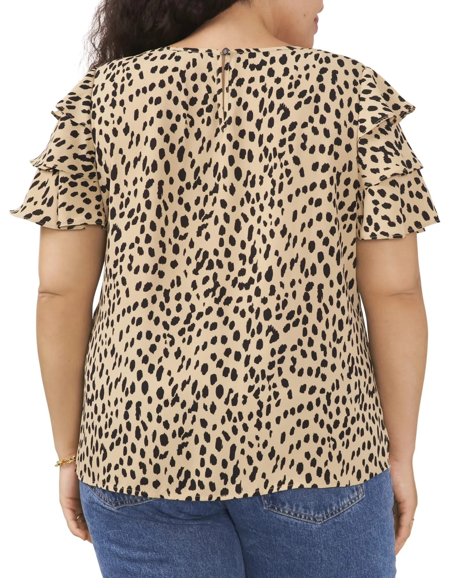 Wanda Tiered Sleeve Blouse | Khaki Haze