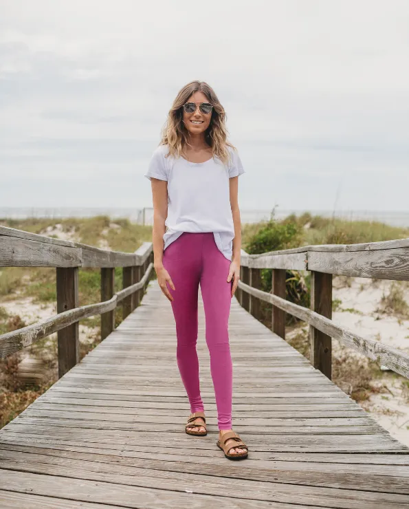 Women's Soft 100% Cotton Petite Leggings | Teal